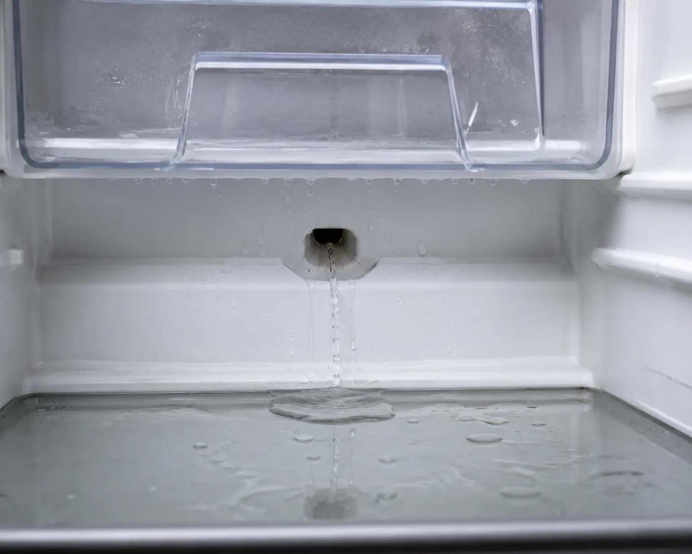 Refrigerator leaking water defrost drain repair Sarasota