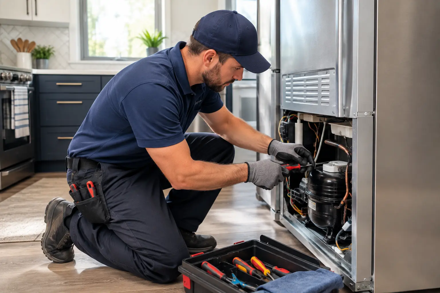 Appliance repair technician working in The Meadows Sarasota