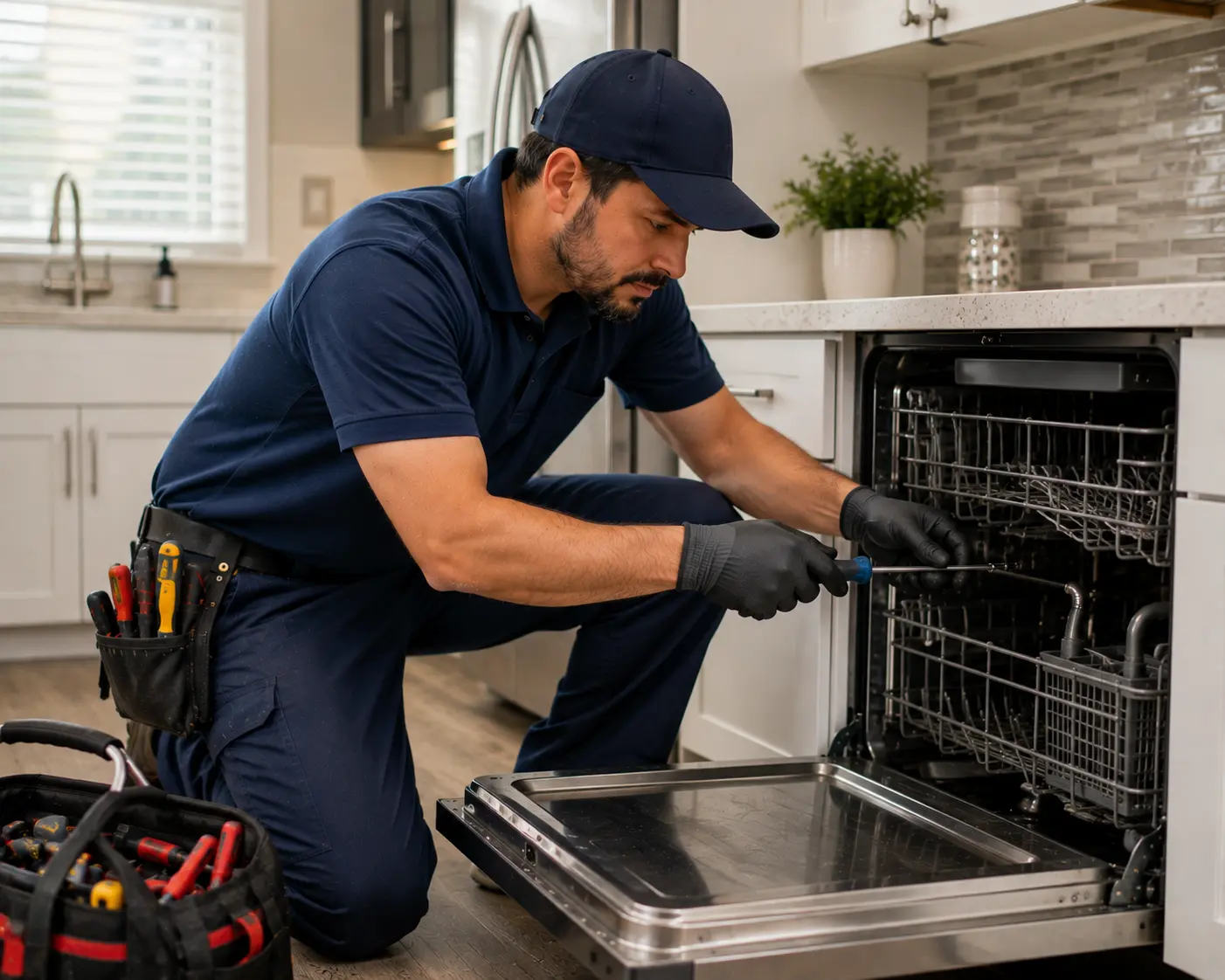 Appliance repair technician working in University Park Sarasota