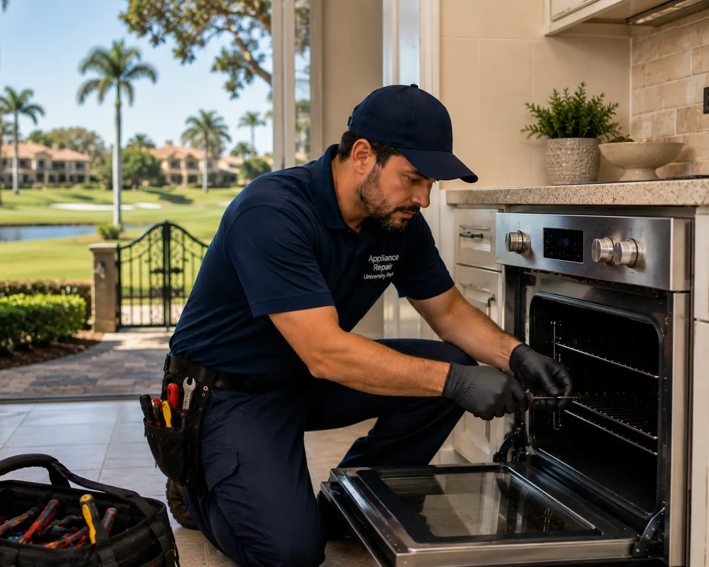 Gated golf course community appliance repair University Park