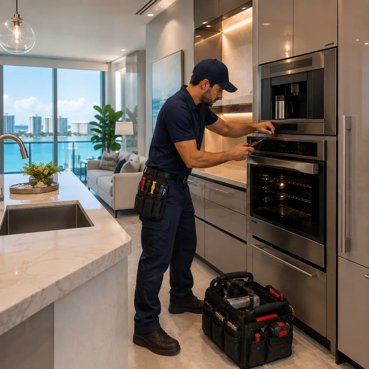 Luxury condo kitchen appliance repair Longboat Key