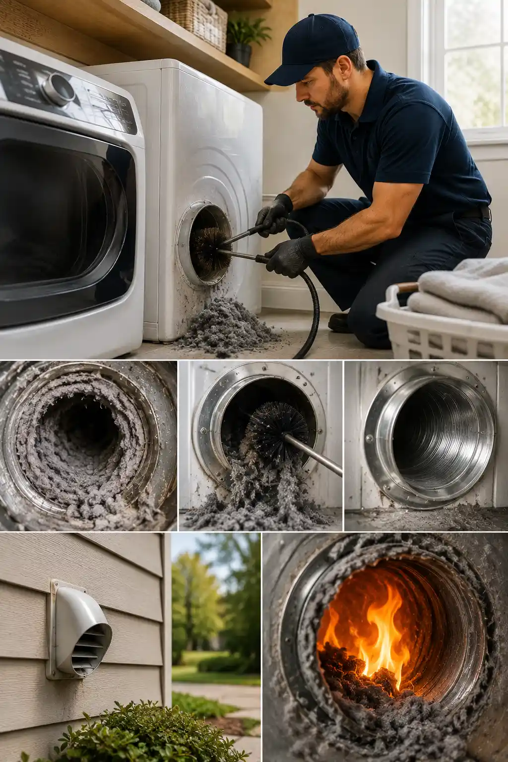 Dryer vent and lint cleaning fire safety Sarasota