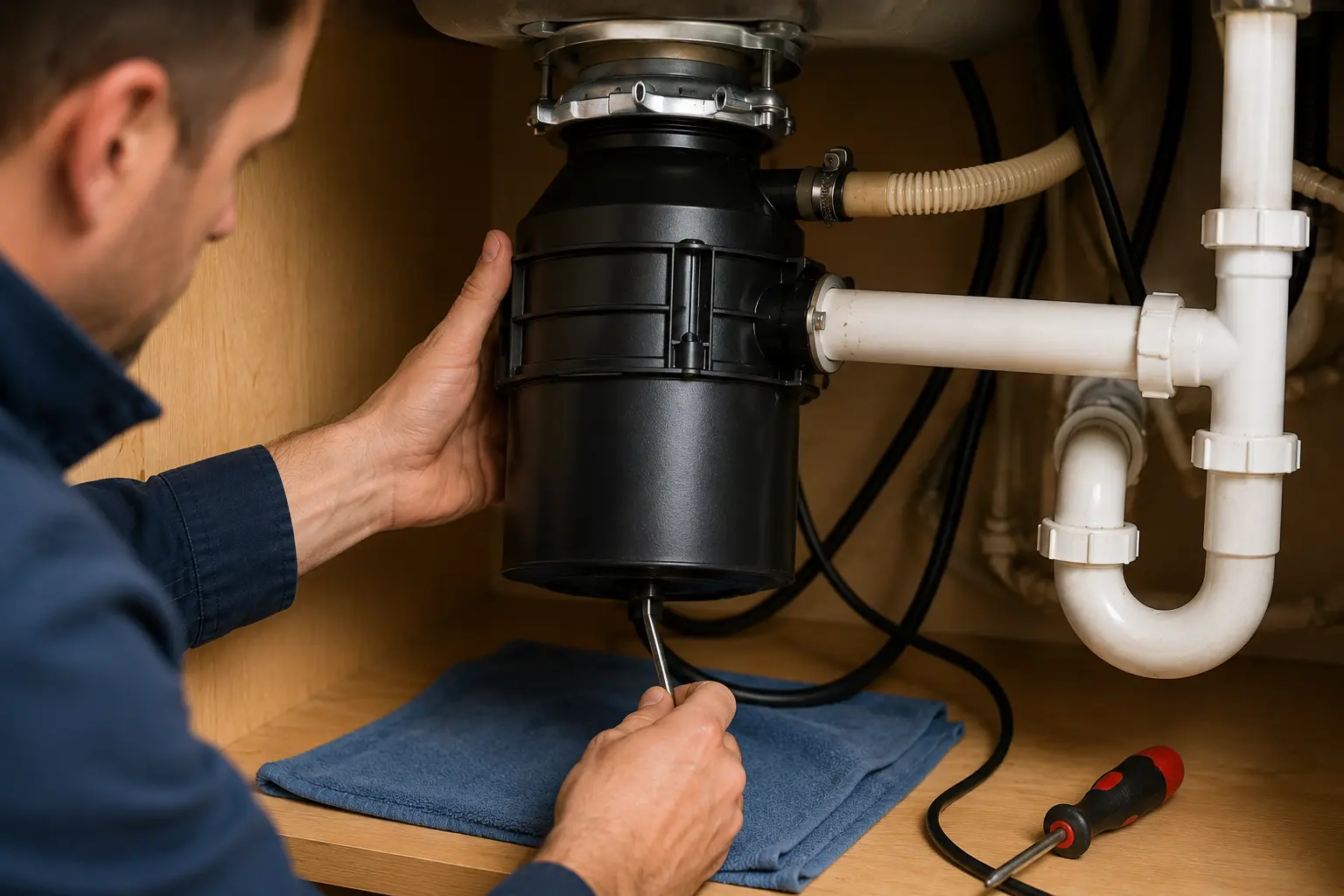Garbage disposal humming not spinning repair Sarasota