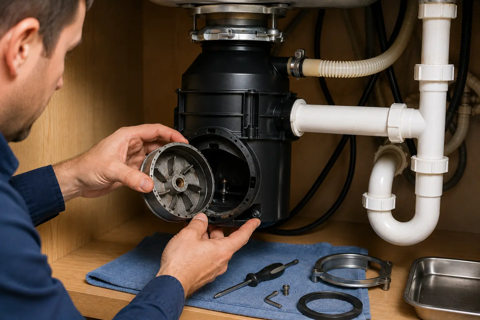 Garbage disposal loud noise rattling repair Sarasota