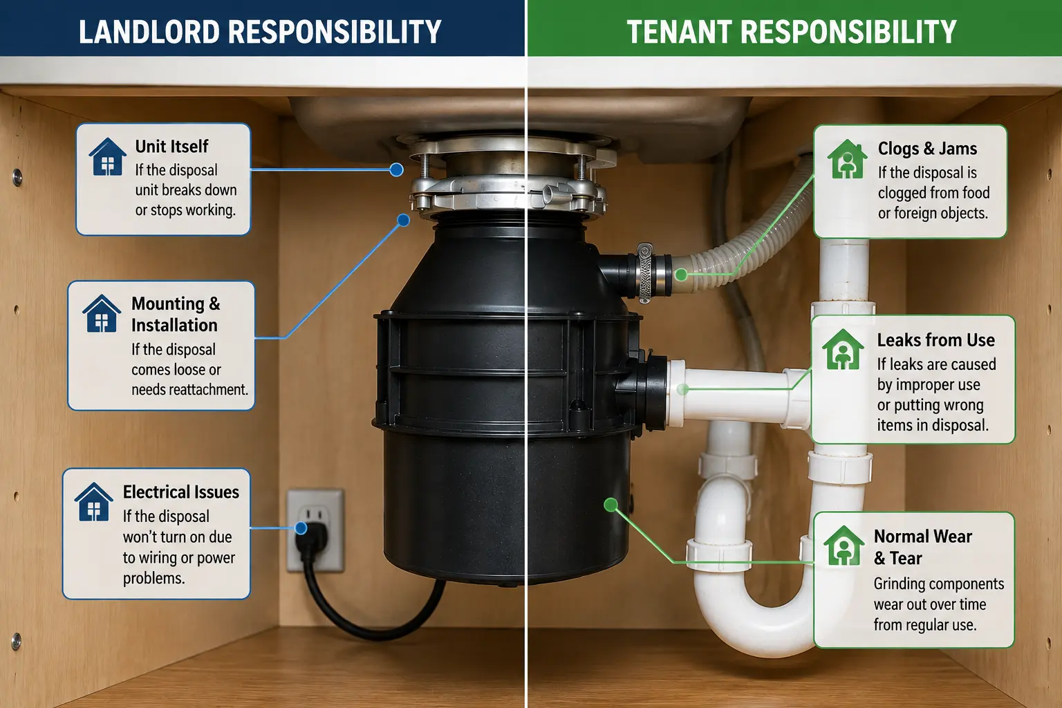 Landlord tenant garbage disposal repair responsibility Sarasota