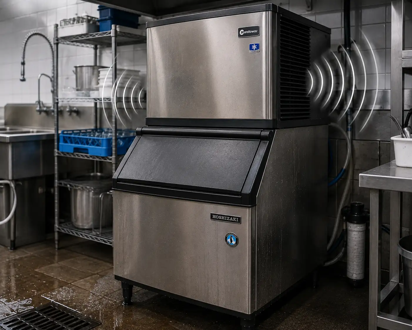 Manitowoc Hoshizaki ice machine noise