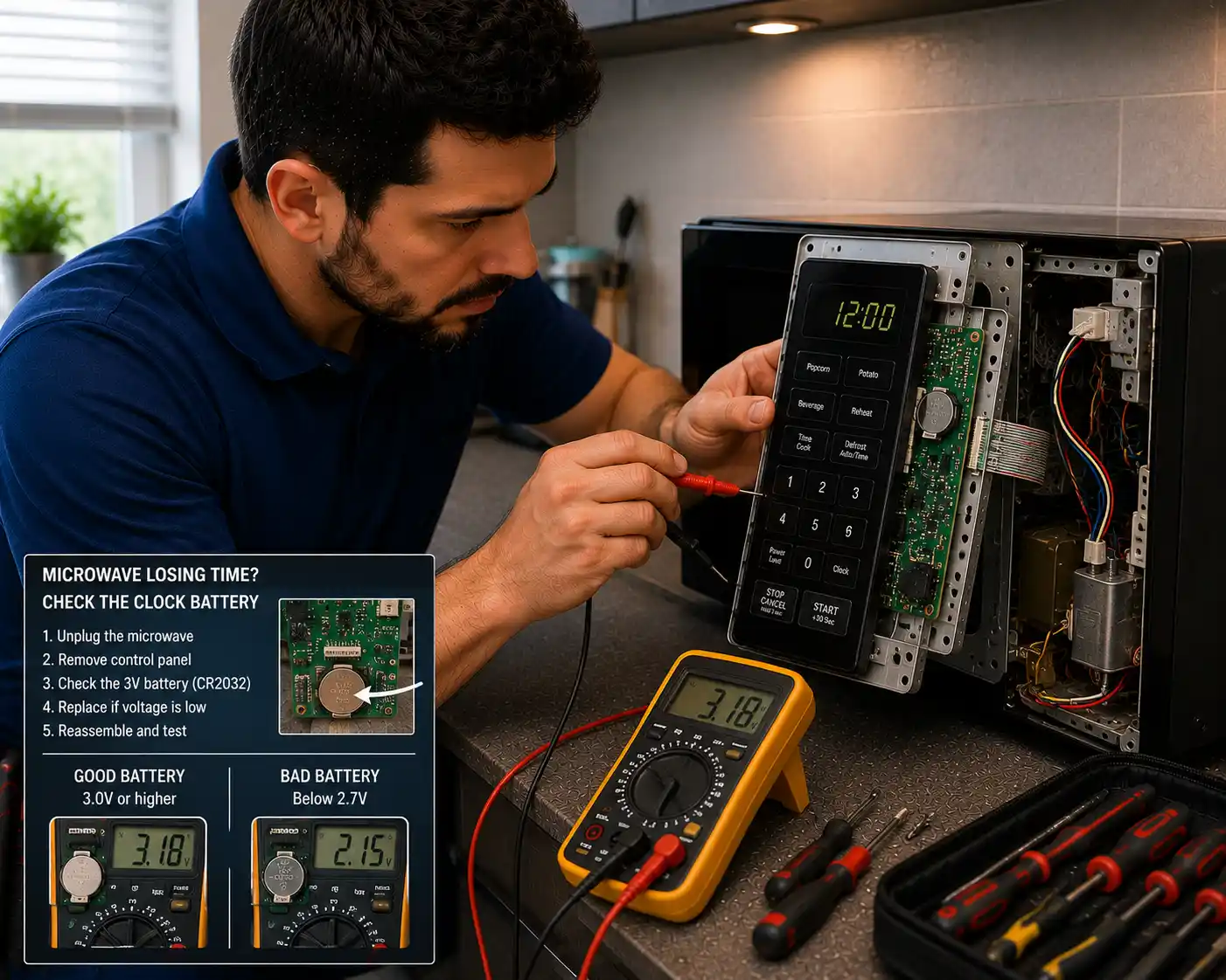 Microwave losing time repair Sarasota