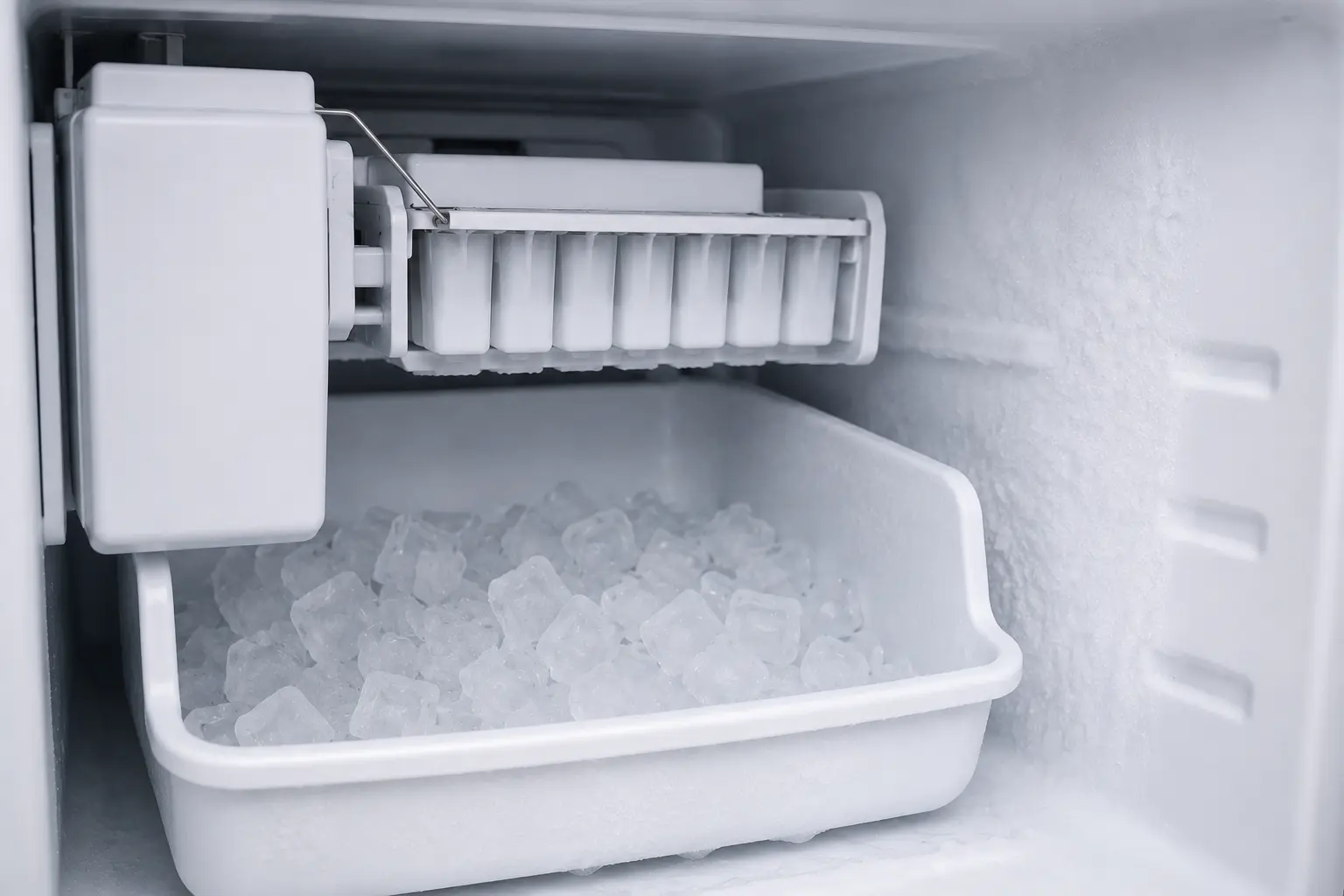 Slow ice production in freezer