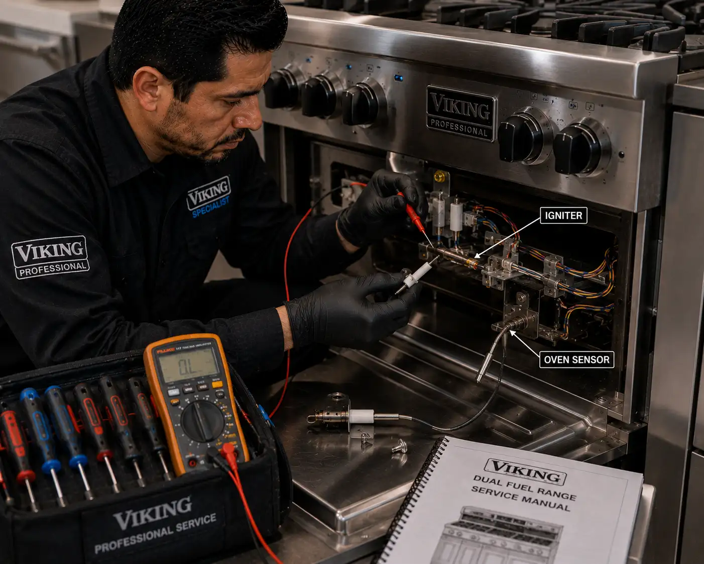 Viking igniter and sensor component repair Sarasota