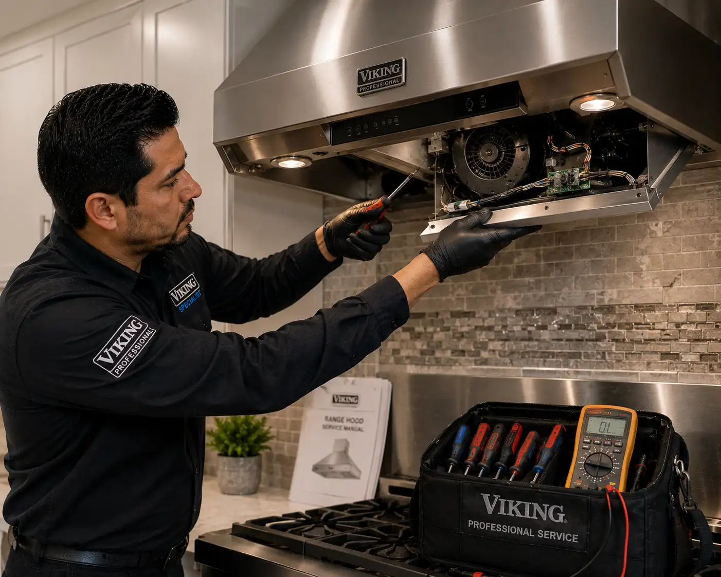 Viking range hood repair