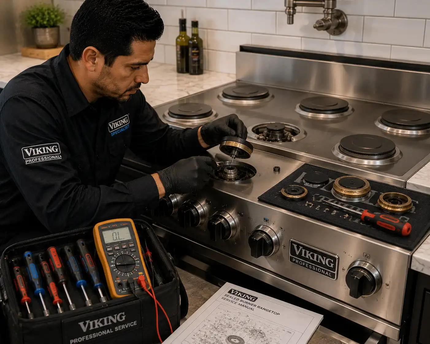 Viking sealed burner rangetop repair