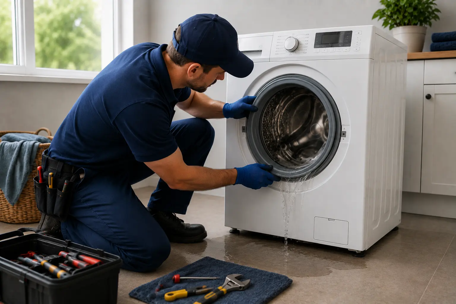 Washer leaking from door seal repair Sarasota