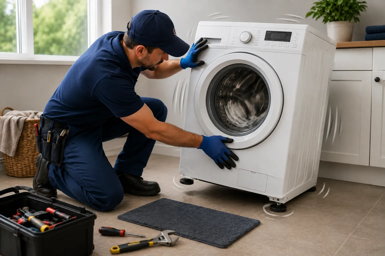 Washer shaking and walking repair Sarasota