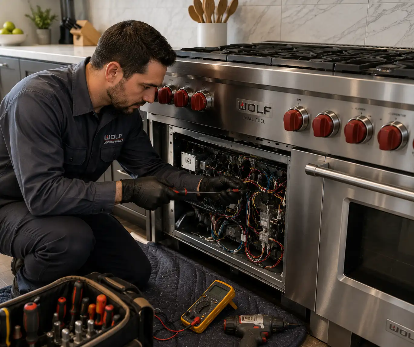 Wolf dual fuel range repair
