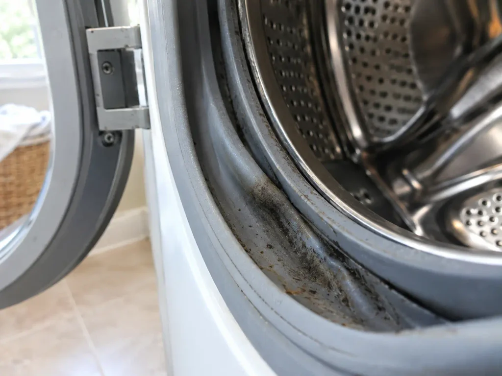 Mildew in washer door seal after months away from Sarasota home